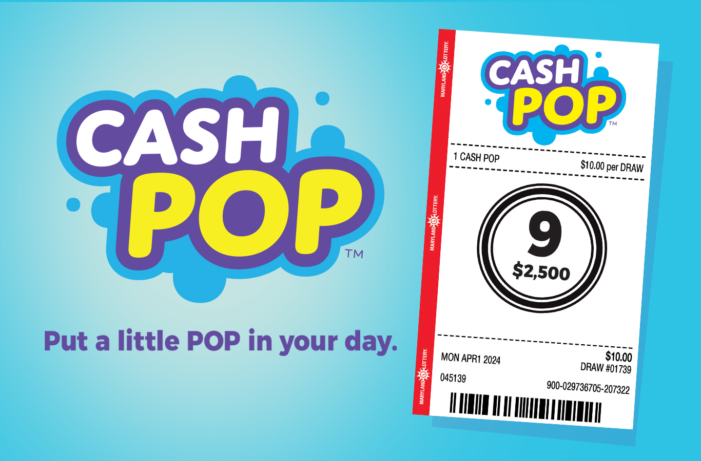 Coming Soon! Put a little POP in your day with CASH POP.