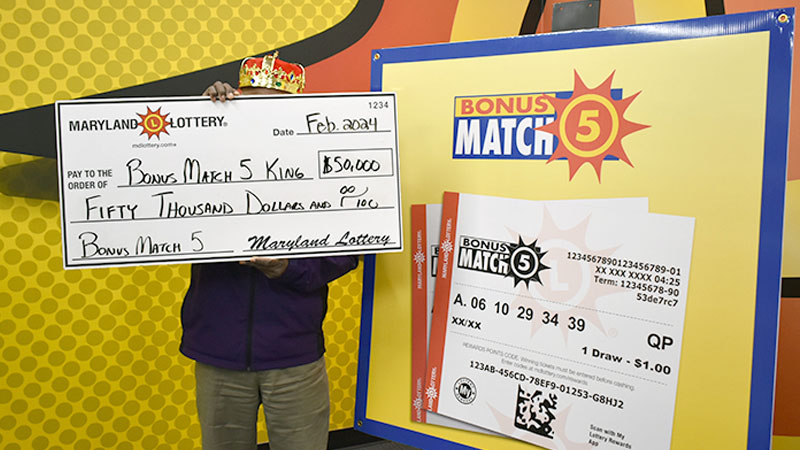 Bonus Match 5 King claiming his prize