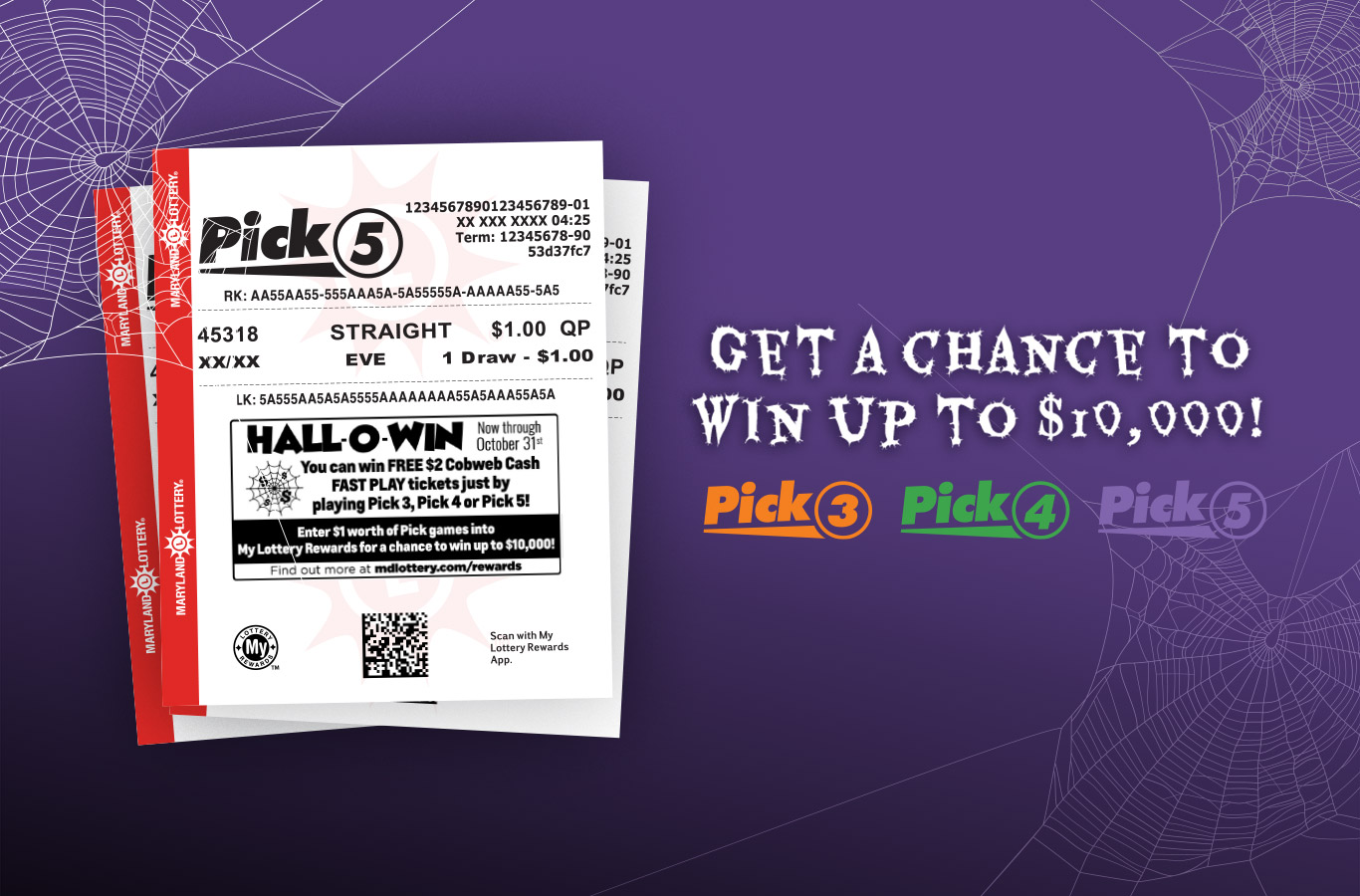 A Hall-o-Win contest that will really grab you. You could win one of five $5,000 or $10,000 cash prizes!