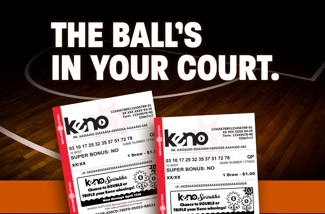 Play Keno Sprinkler for a chance to double or triple your winnings!