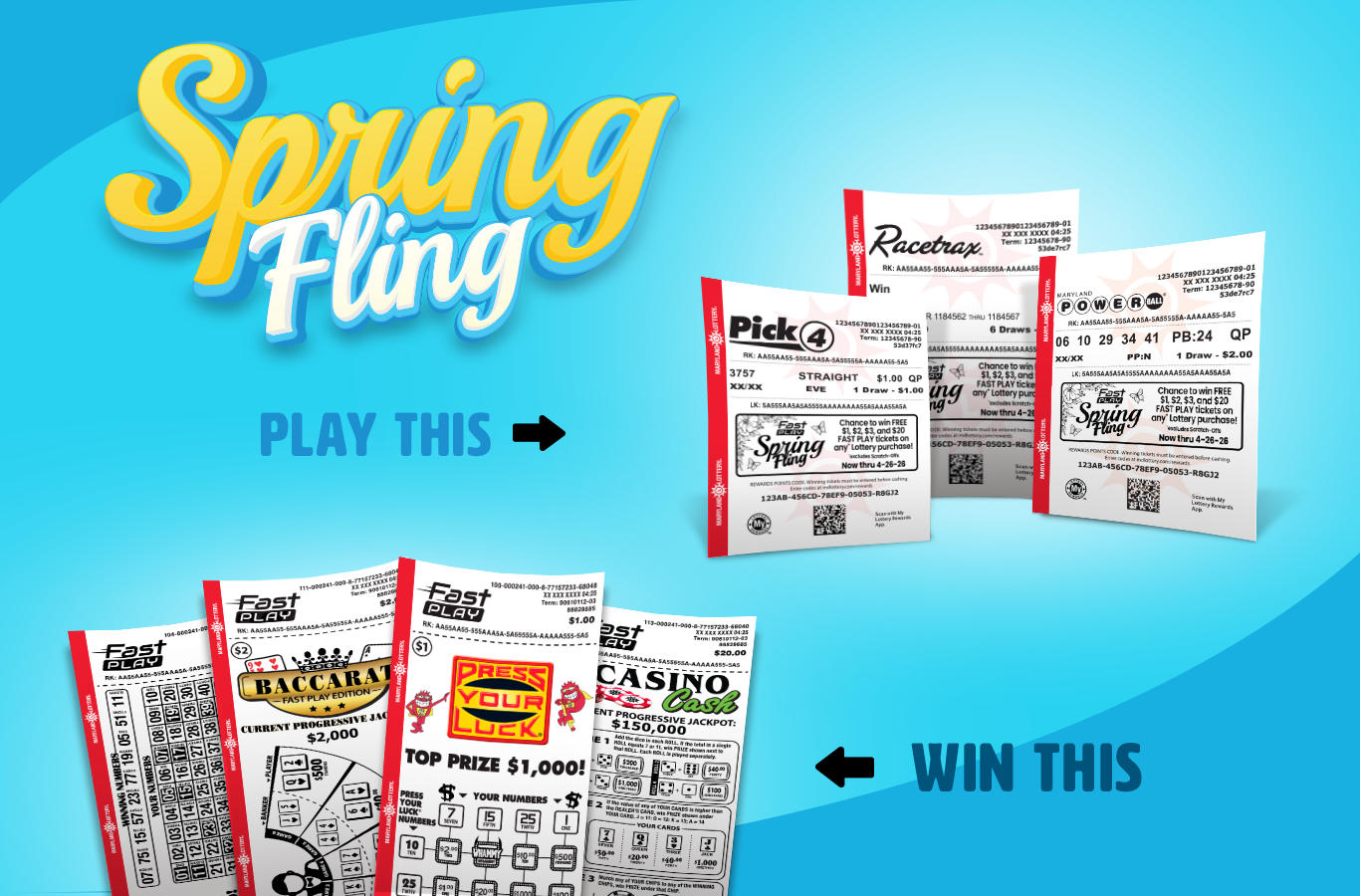 Play any draw game for a chance to win a free FAST PLAY game!